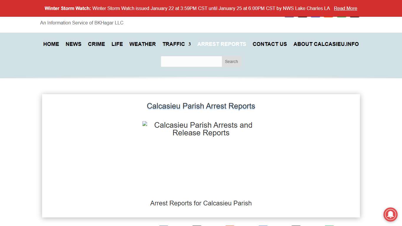 Calcasieu Parish Arrest Reports Calcasieu Parish News